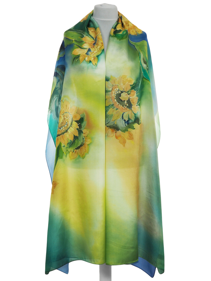 SZM-091 Elegancki szal do sukni wieczorowej habotai 250x90cm